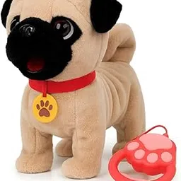 Walking Dog Toys for Kids, Electronic Pet Dog Toy with Lead Interactive Plush Toys Dog Plush Electronic Pets Puppy with Walking Barking Singing Shaking Tail for Boys(Pug)-picture-30