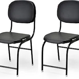 OFFICE SEATING Comfortable, Office Visitor Study Chair Computer Labs Hostel School Library Chair Without arms (2, Black, Standard)-picture-29