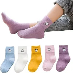syga 4 Pairs Baby Socks, Non-Slip, Cartoon Design Ankle Socks - Suitable for 3–5 Years-picture-34