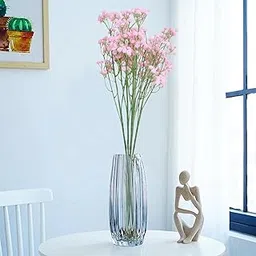 HOMEVERSE Baby Breath/Gypsophila Artificial Fake Silk Plants Wedding Party Decoration Real Touch Flowers DIY Home Garden(Pink-05)-picture-36