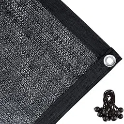 Agfabric 70% Sunblock Shade Cloth with Grommets for Garden Patio 10’ X 12’, Black-picture-30