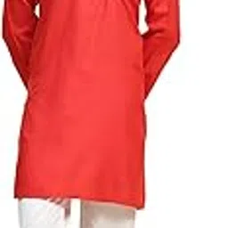 skavij Men's Cotton Solid Kurta Set Mandarin Collar Regular Fit Long Sleeves Ethnic Dress (_Beige_) image 1