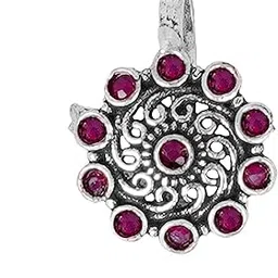 teejh Soumya Red Stone Nose Pin For Women-picture-45