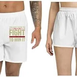 Men and Women Printed Regular fit Casual Polyester Couple White Shorts (ZPOD-0002572-set-L_ms)-picture-17