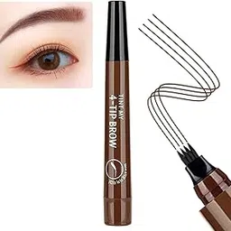 New Eyebrow Pen with a 4 Micro-Fork Tip Creates Flawless Natural Looking Brows, Based on Clear Eyebrow Microblading Pen Waterproof, Long-Lasting, Sweat (Brown)-picture-17