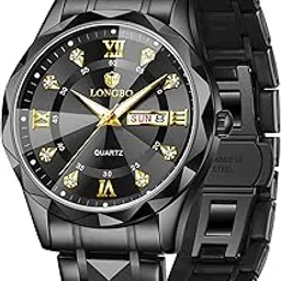 longbo Zenith Diamond Analog Watch for Men Business Stainless Steel Watches Luxury Men’s Wristwatch | Birthday Gift for Men | Gift for Husband | Gift for Brother-picture-38