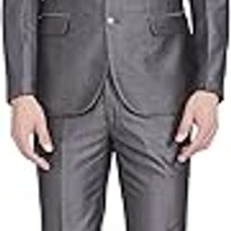 raymond Rayon Blend Men's Full Sleeve Contemporary FIT Medium Grey Formal Suit (RIDB00323-G5 38)-picture-3