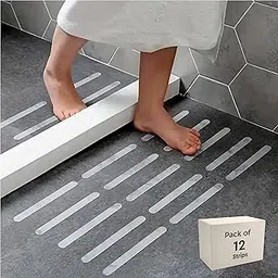 Robustt Anti-Slip Tape Patches for Bathroom � Waterproof Anti-Skid Grip Tape, Includes 12 strips (38 cm � 2 cm) Soft PEVA material, Peel & Stick Grip Tape, Stair Tape Anti-Slip for Wet Surfaces-image-42