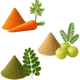 Myla Organics Solar Dehydrated Combo Powders (Carrot + Amla + Moringa) - 3x100g = 300 gram-picture-62