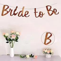 AMFIN® Bride to Be Bunting for Wedding, Engagement Party, Bachelorette Party Decoration Supplies - Rose Gold-picture-33