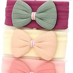 SYGA 3 Pcs Baby Headband, Soft Stretchy Hair Bands with Cute Bow Design, Infant & Toddler Headbands – Perfect for Newborns, Photoshoots & Gifts (Bow-01)-picture-13