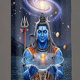 Neymo Polyester 3D Digital God Shiv Printed Curtain | 4x7ft Temple Room Use | Spiritual Wall Divider | Decorative Prayer Curtain | Pack of 1-picture-36