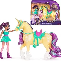 Unicorn Academy AVA and Unicorn Leaf Set – Approx. 12 cm Large Original Figures from the Popular Netflix Series with Two Accessories and Hair Brush for Imaginative Role Play, for Children from 4 Years-picture-24