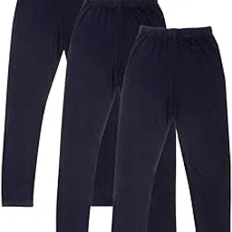 Tik Tok Wears Kids Girl's Cotton Black Leggings Pack of 3-picture-29