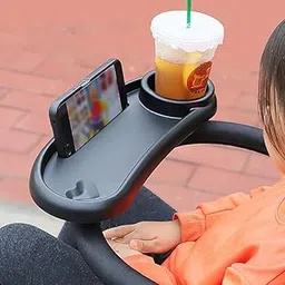 TOYBY Universal Stroller Snack Tray,Non-Slip Grip Clip Stroller Accessory Stroller Tray,Stroller Cup Holder Organizer Tray for Snack with Phone Holder,Removable Stroller Accessory for Baby Stroller-picture-21
