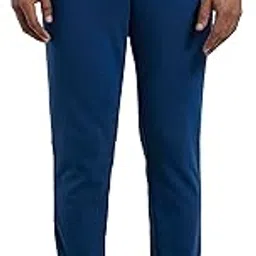 jockey AM71 Men's Super Combed Cotton Rich Slim Fit Mid Rise Dual Tone Joggers with Zipper Pockets-picture-36