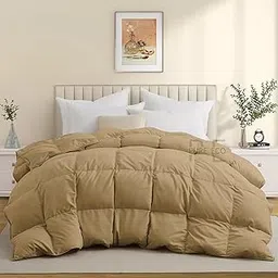 PURE ECO 600 GSM Down Alternative Comforter for Single Size (60"X90") - 600 GSM Heavy Winter Comforter/Rajai/Duvet/Blanket Microfiber Super Soft Fluffy for Winter Single Size - Beige Color-picture-13