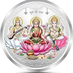 ACPL Precious Moments BIS Hallmarked Ganesh Lakshmi And Saraswati Silver Coin 999 Pure available in 10/20/50/100 gram.-image-82