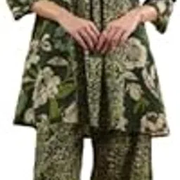 jisora Women's Green Printed Cotton Co-ord Set-picture-21