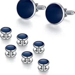 wynameleri Cufflinks and Tuxedo Studs Set Accessories for Men in Gift Box-picture-20