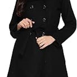 poshbery Athena Women Black Solid Longline Overcoat-picture-18