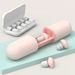UJEAVETTE Silicone Ear Plugs with 10 Spongetips Noise Reduction for Travel Swimming Pink-image-74
