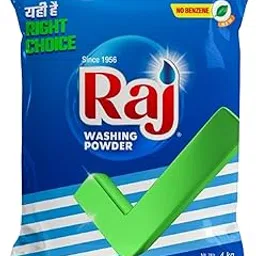 RAJ Washing Powder | Plant-Based Laundry Detergent | No Benzene | Skin & Fabric Safe | Fast Dissolving | Gentle on Clothes & Environment | 4kg-picture-41