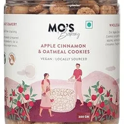 Mo's Apple Cinnamon & Oatmeal Cookies, 300gms | Healthy Cookies | Healthy Snacks | Wholesome Snacking | Vegan, 100% Natural & Preservatives Free-picture-16