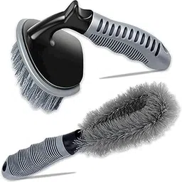 MIKANIX Combo Car & Bike Alloy Wheel | Tyre Rim | Hubcap Cleaning Brush to Remove Mud, Dirt and Brake Dust for Vehicle Cleaning & Washing Tool (Pack of 2)-image-21