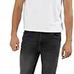 Men’s Charcoal Black Skinny Fit Jeans – Five-Pocket Stretch Denim, Cotton-Poly-Elastane Blend, Sleek Everyday Style-picture-10