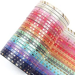 HASTHIP® Scrapbook Washi Tape Craft Supplies 3mm Wide for DIY Decorative Craft,Gift Wrapping, 24rolls 3mm 5M-picture-21