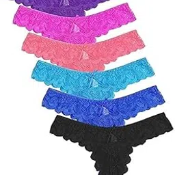 chill pookie Women’s Floral Lace Thong | Soft Stretchy | Sheer Net S/M/L Pack of - 2 Women and Girls Panty-picture-58