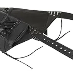 snappsy Steampunk Waist Bag Pouch Fanny Pack Costume for Fancy Dress Medieval Party Black-picture-14