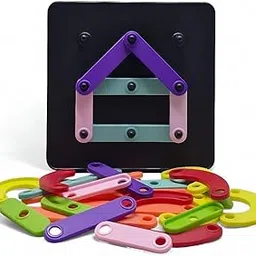 SPARKNEST Building Blocks Set for Kids – Educational Shape Construction Toy with Black Board, Multicolour Tiles, STEM Learning, Montessori Activity Gift for Boys & Girls-picture-56