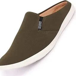 fausto Men's Back Open Slip On Shoes for Casual Outfit|Evening|Outdoor|Daily|Fashion|Trending|Lightweight and Comfort with TPR Sole Flexiblity-picture-17