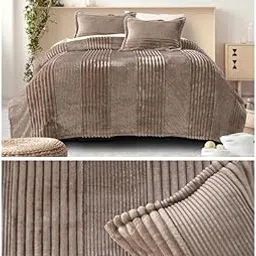 Elstone Home Woollen Warm Feather Touch Soft Fabric Hotel Winter bedsheet Single Bed Combo 2 bedsheet and 2 Pillow Cover Special for Hotel Hostel and pg Room Pack of 2 Set Multicolor #20-picture-25