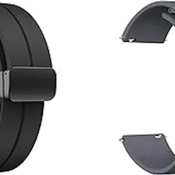 ACM Combo Pack Watch Strap Silicone Belt Magnetic Clasp 20mm compatible with Titan Karishma Nn1639sm02 Sports Hook Band image 1