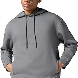xyxx Men's Pulse Oversized Solid Hooded Sweatshirt for Men | Brushed Fleece Inside for Extra Warmth, Super Soft Hoodie for Men-picture-30