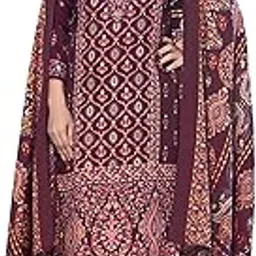 rosaniya Unstitched Woolen Kashmiri Printed Winter wear suits for women with Shawl (KASHIFp8001_Rust Color)-picture-47