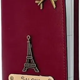 53printz Personalised Name & Charm Passport Cover Holder for Men & Women Specially Designed (Wine)-picture-20