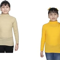 Girls Solid Super Warm Wool High Neck/Skivvy Sweater for Winter (Pack of 2)-picture-28