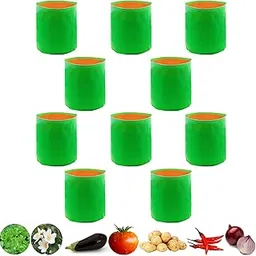GROWITY by Bright Enterprises HDPE Grow Bags 9x9 Inch (Set of 10) - Heavy Duty Grow Bags for Terrace & Home Gardening | Plant Bags for Vegetables, Fruits and Plants | Grow Bag Combo Pack-image-64
