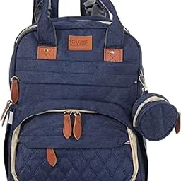Diaper Bag Backpack with Built-in Changing Station,Large Capacity Waterproof Mummy Bag with Bassinet,Insulated Pockets,Laptop Compartment & Organizer for Baby Essentials Travel,Unisex-Navy Blue-image-96