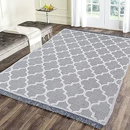 Sparrow World Premium Exclusive Chennille Living Room Rectangular Carpet,Area Rug,Durries,Bedcover (Grey, 6X9 Feet)-picture-26