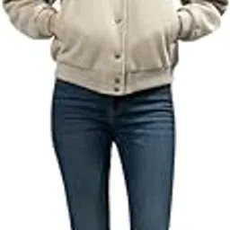 Women's Jacket, Size Free (Bust 50), Winter Casual Outerwear, Wool Blend, Button Closure, Long Sleeve, Spread Collar, Warm Lightweight Jacket-picture-46