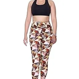 aarbee Women All Weather High Rise Ankle Length Printed Gym Tights-picture-30
