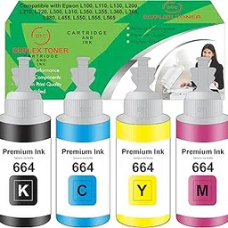 duplex toner cartridge Duplex DTC T664 Compatible Ink for Epson L130, L360, L380, L361, L565, L210, L220, L310, L350, L355, L365, L385, L405, L455, L485 Printers (T664 Set)-picture-33