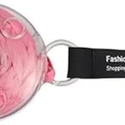 JAZZY PEARLS® 3xCreative Telescopic Shopping Bag Reusable Eco Friendly & Carabiner Pink | 1 Piece Small Disc Folding Shopping Bag(3 Pack) image 1