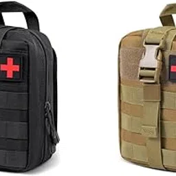 Optifit® Heavy Duty Nylon First Aid Box & Medical Molle Pouch Combo, Large Capacity Military Grade Rip-Away IFAK for Sports, Hiking, Camping, Home, Outdoor Activities (Bag Only)-image-71