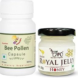 generic Superbee Pollen casule 30pcs pack of 1 with Royal jelly Enriched with Honey 50gm-picture-49